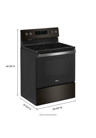 5.3 cu. ft. Whirlpool® electric range with Frozen Bake™ technology.