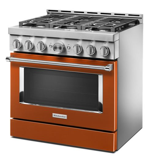 KitchenAid® 36'' Smart Commercial-Style Gas Range with 6 Burners