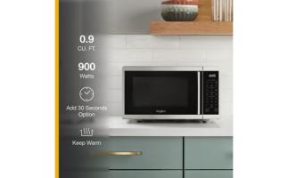 0.9 Cu. Ft. Capacity Countertop Microwave with 900 Watt Cooking Power