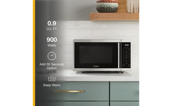 0.9 Cu. Ft. Capacity Countertop Microwave with 900 Watt Cooking Power