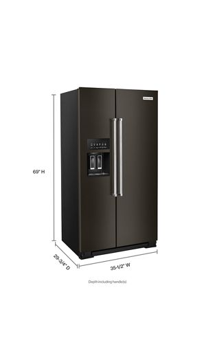 19.9 cu ft. Counter-Depth Side-by-Side Refrigerator with Exterior Ice and Water and PrintShield™ finish