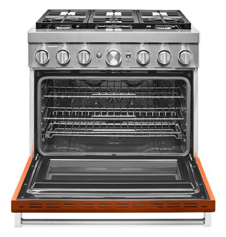 KitchenAid® 36'' Smart Commercial-Style Dual Fuel Range with 6 Burners