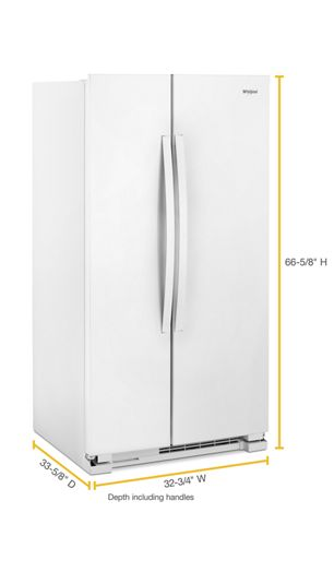 33-inch Wide Side-by-Side Refrigerator - 22 cu. ft.