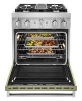 KitchenAid® 30'' Smart Commercial-Style Dual Fuel Range with 4 Burners