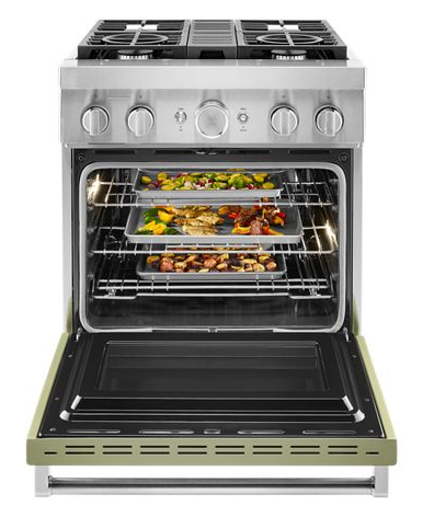 KitchenAid® 30'' Smart Commercial-Style Dual Fuel Range with 4 Burners