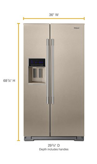 36-inch Wide Contemporary Handle Counter Depth Side-by-Side Refrigerator - 21 cu. ft.