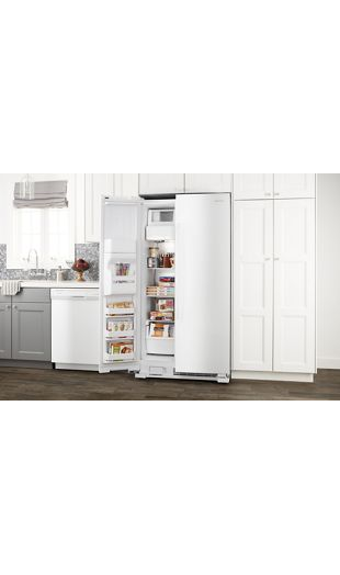 33-inch Side-by-Side Refrigerator with Dual Pad External Ice and Water Dispenser