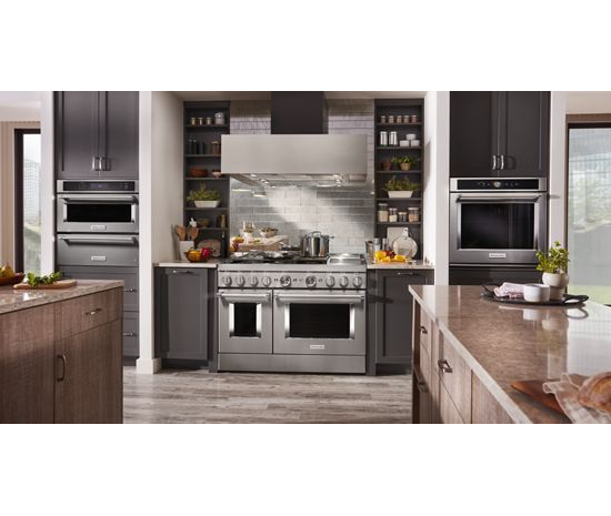 KitchenAid® 48'' Smart Commercial-Style Dual Fuel Range with Griddle