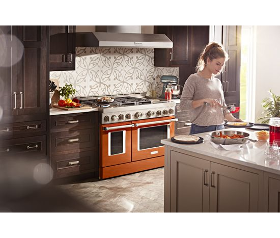  KitchenAid® 48'' Smart Commercial-Style Gas Range with Griddle