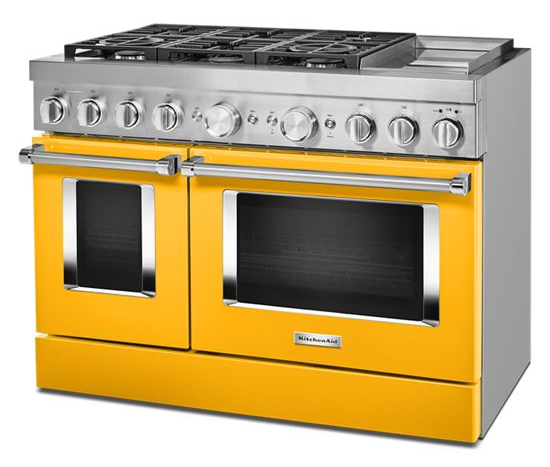KitchenAid® 48'' Smart Commercial-Style Dual Fuel Range with Griddle