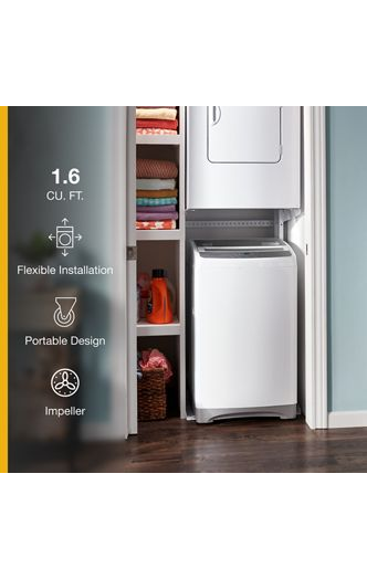 1.6 cu. ft. Compact Top Load Washer with Flexible Installation