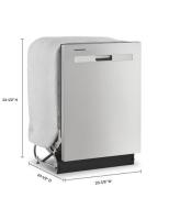 Quiet Dishwasher with Adjustable Upper Rack
