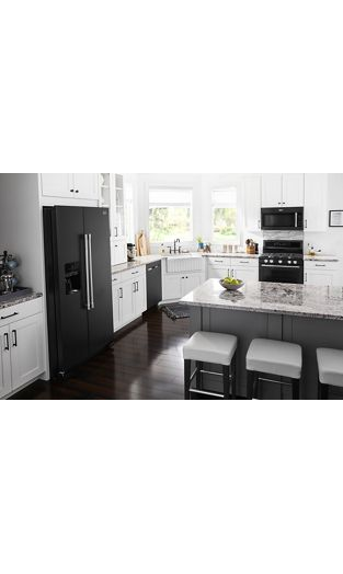 36-Inch Wide Side-by-Side Refrigerator with Exterior Ice and Water Dispenser - 25 Cu. Ft.