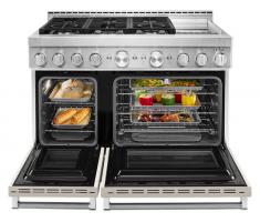  KitchenAid® 48'' Smart Commercial-Style Gas Range with Griddle