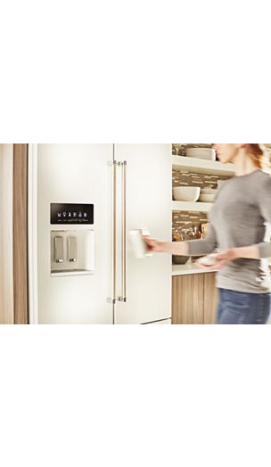 26.8 cu. ft. 36-Inch Width Standard Depth French Door Refrigerator with Exterior Ice and Water and PrintShield™ finish