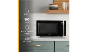1.1 Cu. Ft. Capacity Countertop Microwave with 900 Watt Cooking Power