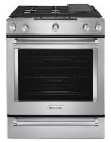 30-Inch 5 Burner Gas Convection Slide-In Range with Baking Drawer
