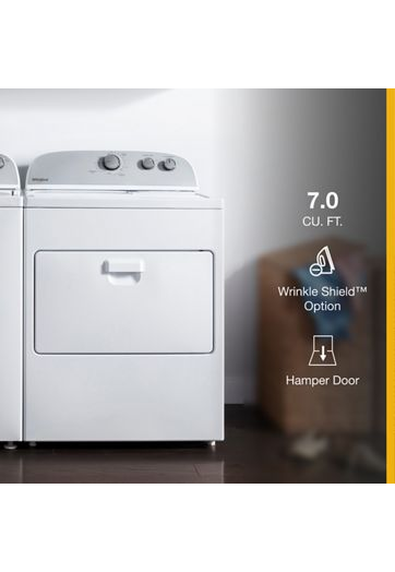 7.0 cu. ft. Top Load Electric Dryer with AutoDry™ Drying System