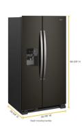 36-inch Wide Side-by-Side Refrigerator - 25 cu. ft.