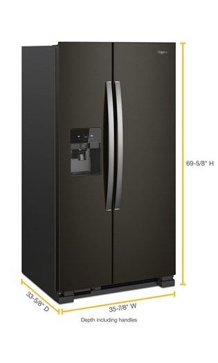 36-inch Wide Side-by-Side Refrigerator - 25 cu. ft.