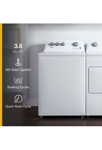 3.8 cu. ft. Top Load Washer with Soaking Cycles, 12 Cycles