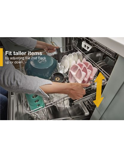 Fingerprint Resistant Dishwasher with 3rd Rack & Large Capacity
