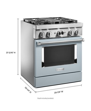 KitchenAid® 30'' Smart Commercial-Style Dual Fuel Range with 4 Burners