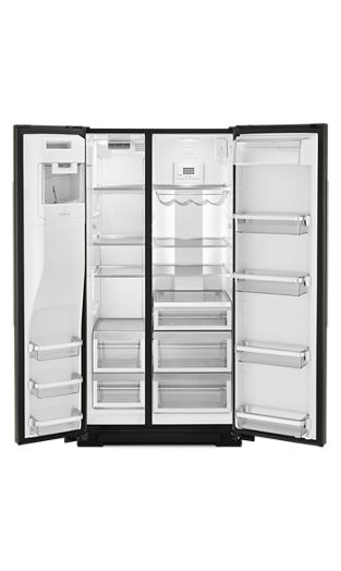 24.8 cu ft. Side-by-Side Refrigerator with Exterior Ice and Water and PrintShield™ Finish