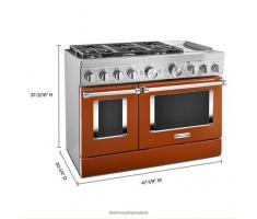 KitchenAid® 48'' Smart Commercial-Style Dual Fuel Range with Griddle