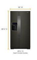 36-inch Wide Counter Depth Side-by-Side Refrigerator - 21 cu. ft.