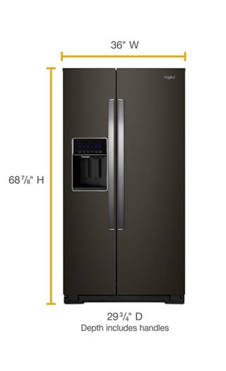 36-inch Wide Counter Depth Side-by-Side Refrigerator - 21 cu. ft.