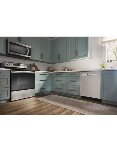 Quiet Dishwasher with Adjustable Upper Rack