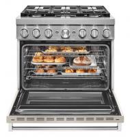 KitchenAid® 36'' Smart Commercial-Style Dual Fuel Range with 6 Burners