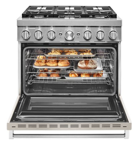 KitchenAid® 36'' Smart Commercial-Style Dual Fuel Range with 6 Burners