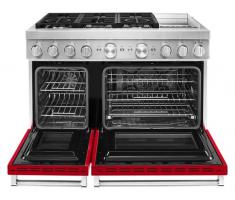 KitchenAid® 48'' Smart Commercial-Style Dual Fuel Range with Griddle