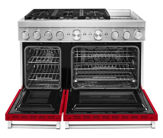 KitchenAid® 48'' Smart Commercial-Style Dual Fuel Range with Griddle