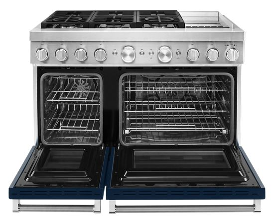 KitchenAid® 48'' Smart Commercial-Style Dual Fuel Range with Griddle