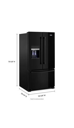 36- Inch Wide French Door Refrigerator with PowerCold® Feature - 25 Cu. Ft.