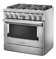 KitchenAid® 36'' Smart Commercial-Style Dual Fuel Range with 6 Burners