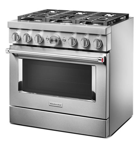 KitchenAid® 36'' Smart Commercial-Style Dual Fuel Range with 6 Burners