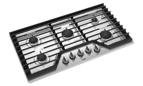 36-inch Gas Cooktop with EZ-2-Lift™ Hinged Cast-Iron Grates.