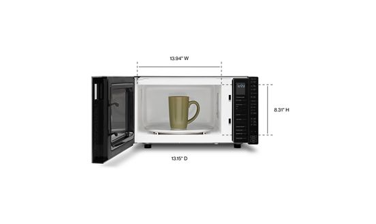 1.1 Cu. Ft. Capacity Countertop Microwave with 900 Watt Cooking Power