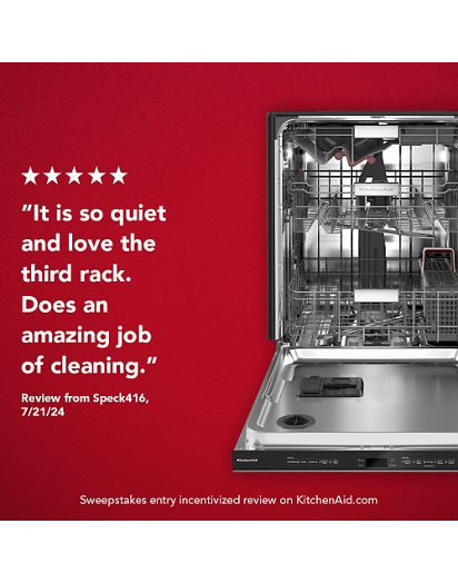44 dBA Dishwasher with FreeFlex™ Third Rack and LED Interior Lighting