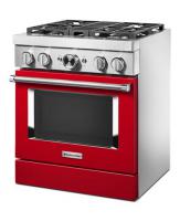KitchenAid® 30'' Smart Commercial-Style Dual Fuel Range with 4 Burners