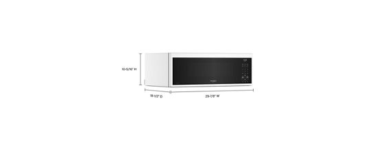 1.1 cu. ft. Smart Low Profile Microwave Hood Combination with 450 CRM 4-Speed Venting