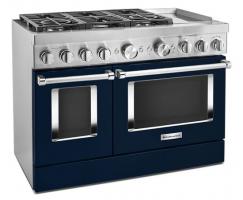 KitchenAid® 48'' Smart Commercial-Style Dual Fuel Range with Griddle