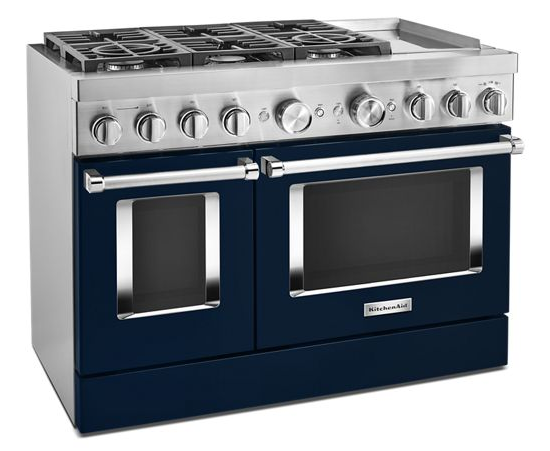 KitchenAid® 48'' Smart Commercial-Style Dual Fuel Range with Griddle