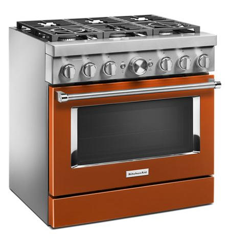 KitchenAid® 36'' Smart Commercial-Style Dual Fuel Range with 6 Burners