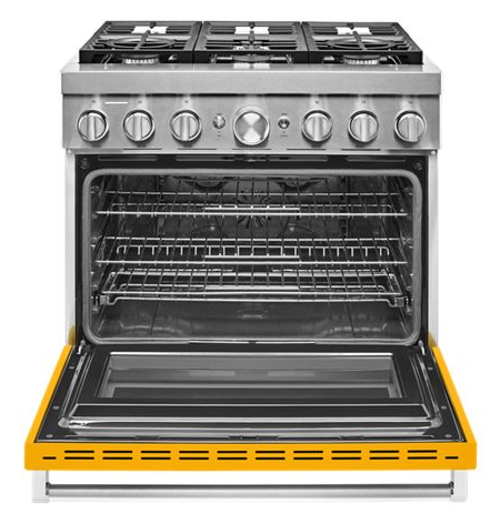 KitchenAid® 36'' Smart Commercial-Style Dual Fuel Range with 6 Burners