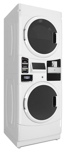 Commercial Gas Stack Washer/Dryer, Coin Drop Ready